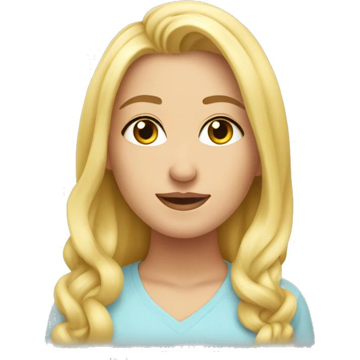 Fată blonda care face mancare  emoji