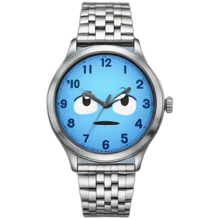 classic vintage blue colour watch emoji