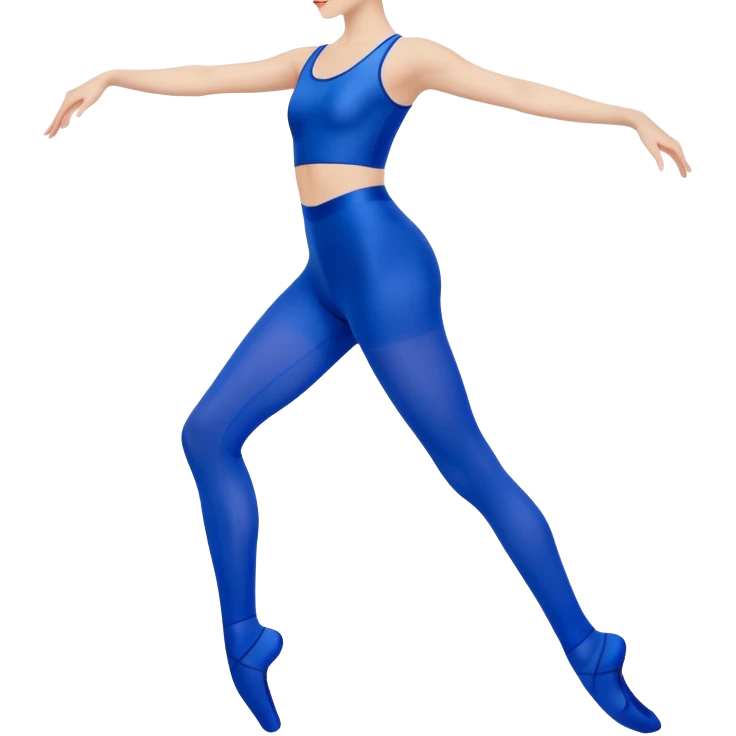 Royal blue dance tights emoji