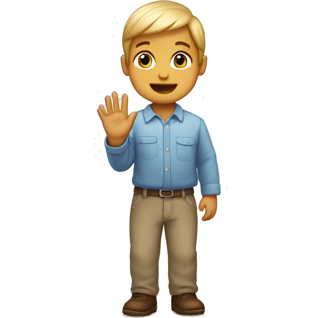 Niño  con las manos en posición de oración emoji