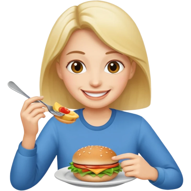 someone eating lunch emoji