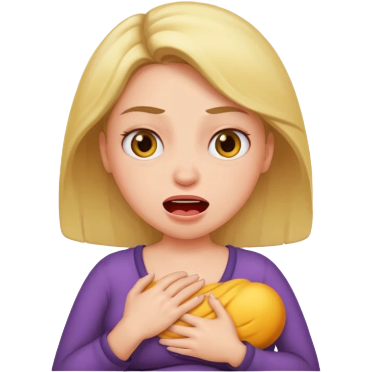 mulher com colica na barriga emoji