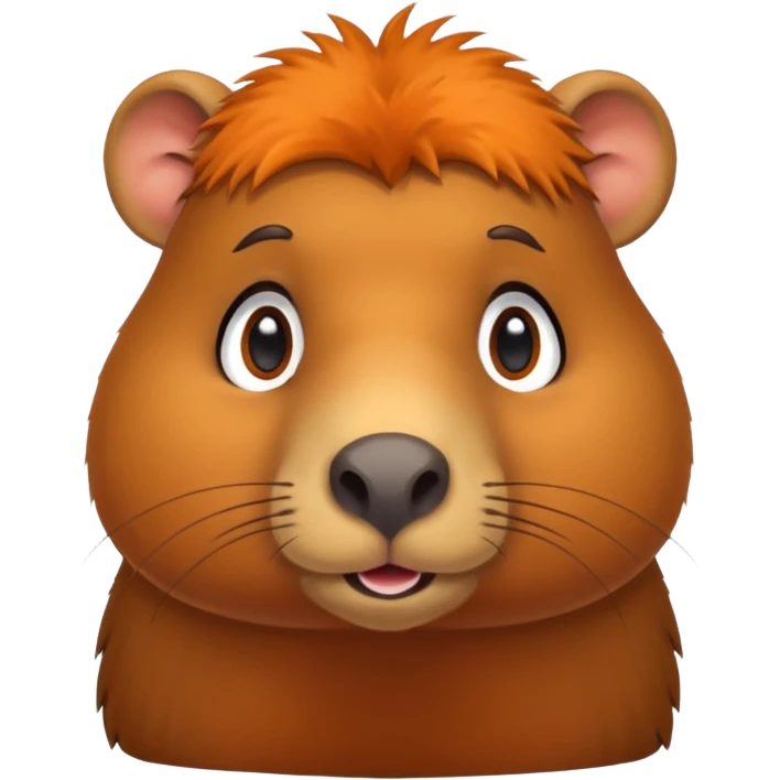 A capybara cartoon style emoji