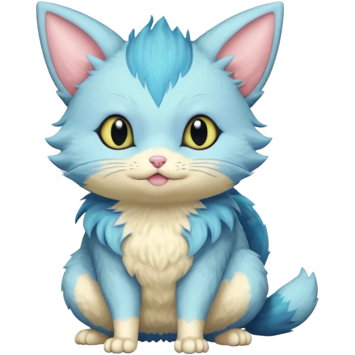 Fluffy Pastel Chubby Sneasel-Trico-cat  emoji