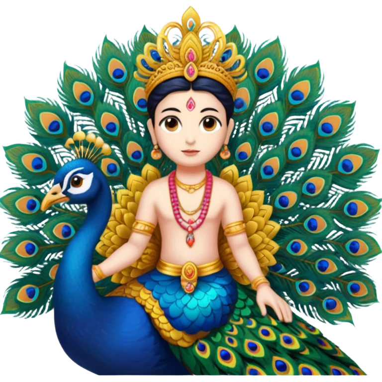 Muruga sitting on peacock  emoji