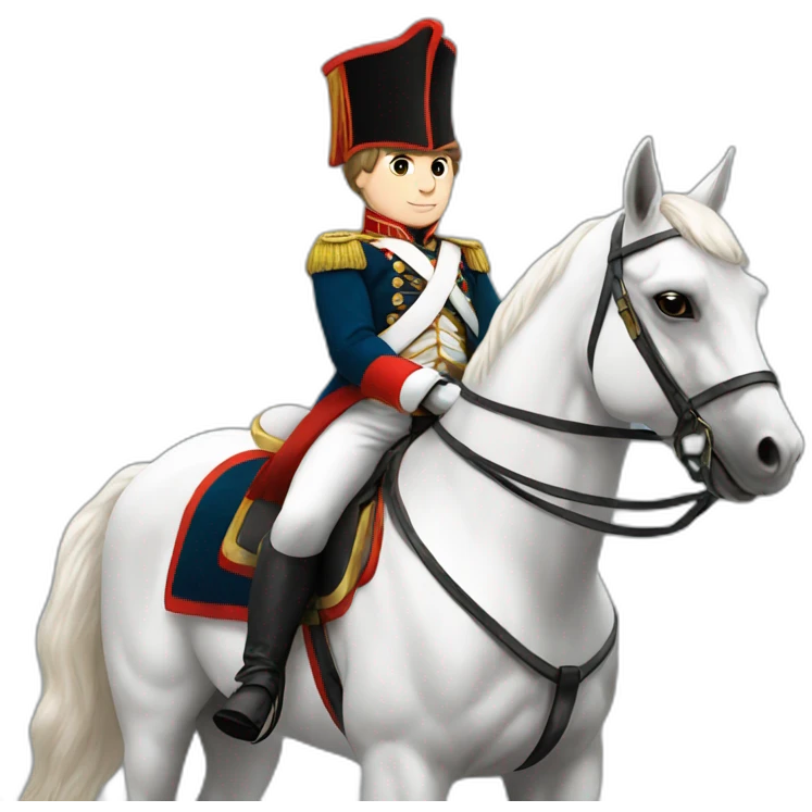 young napoleon on white horse emoji