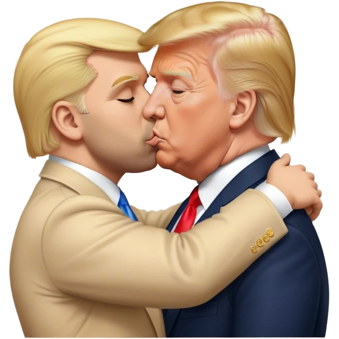 Drake kissing Donald trump emoji