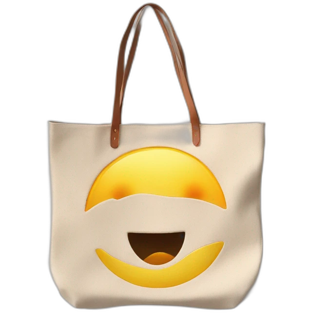 Tote bag Sun beige emoji