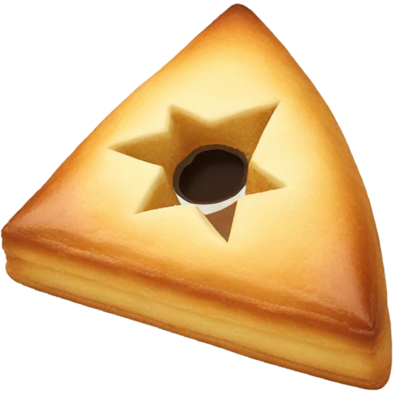 Baking a triangle with a hole in the middle emoji