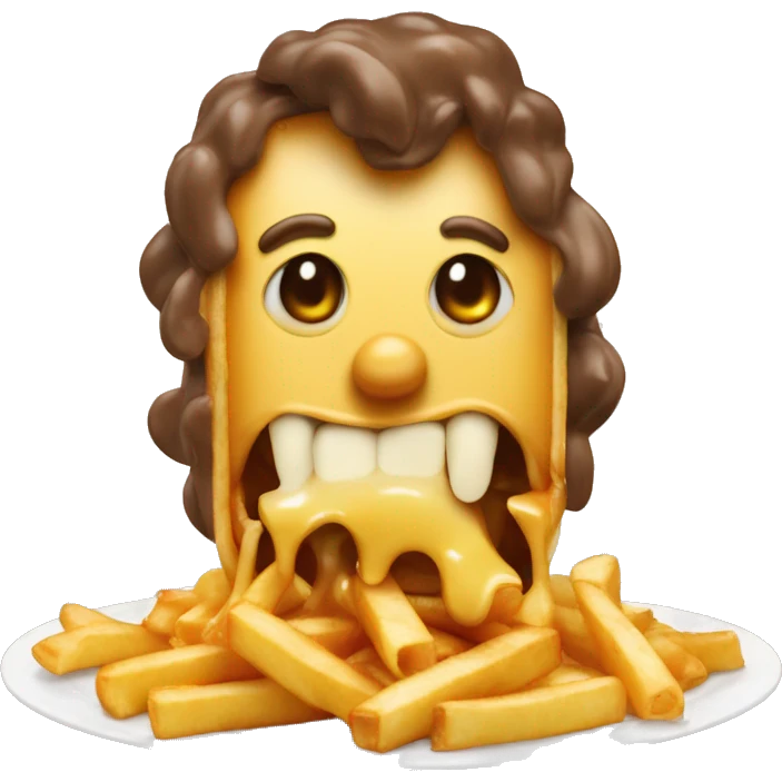 Poutine mange une poutine emoji