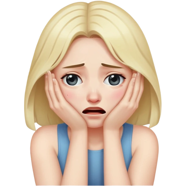 woman sitting and crying covering her face with her arms emoji