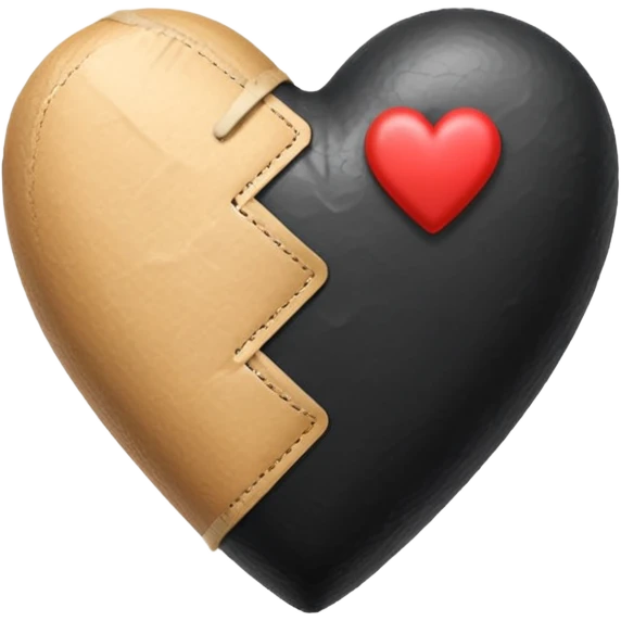 Black heart wrapped in band aid emoji
