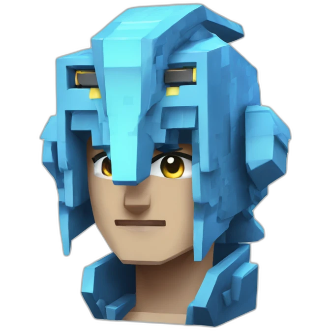 Minecraft Articuno Cyberpunk Head emoji