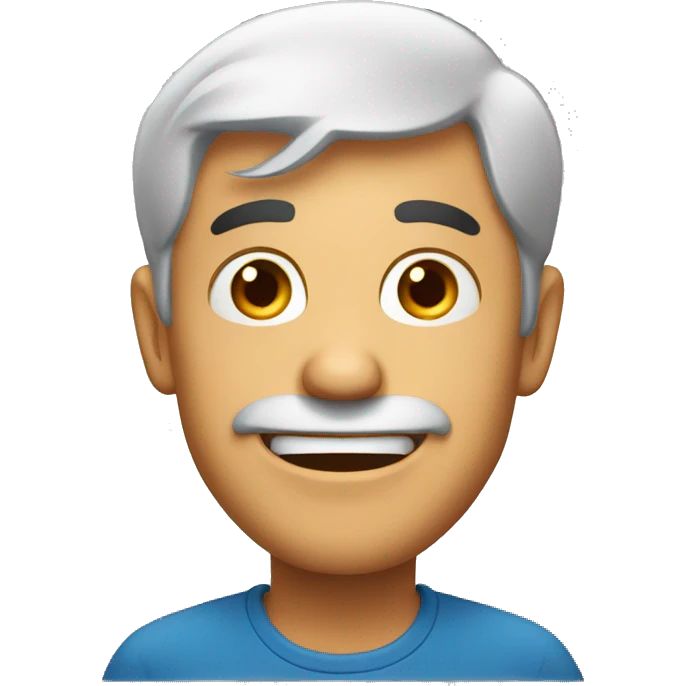 Smiling Italian man have a surprised emoji