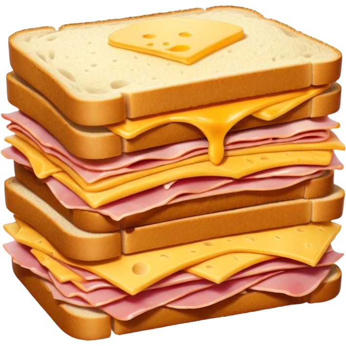 Bread ham fist cheese sandwich  emoji