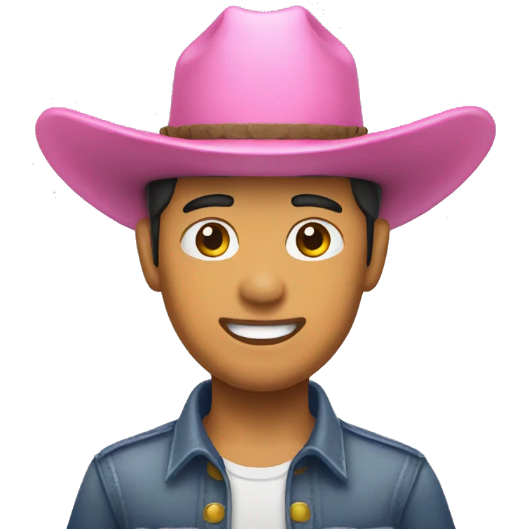 Filipino cowboy pink hat emoji