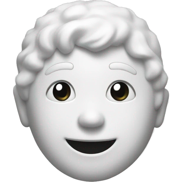 happy smile covered in white glaze emoji