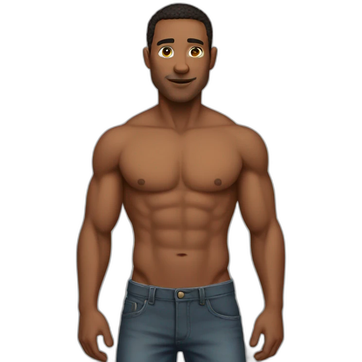 without-shirt emoji