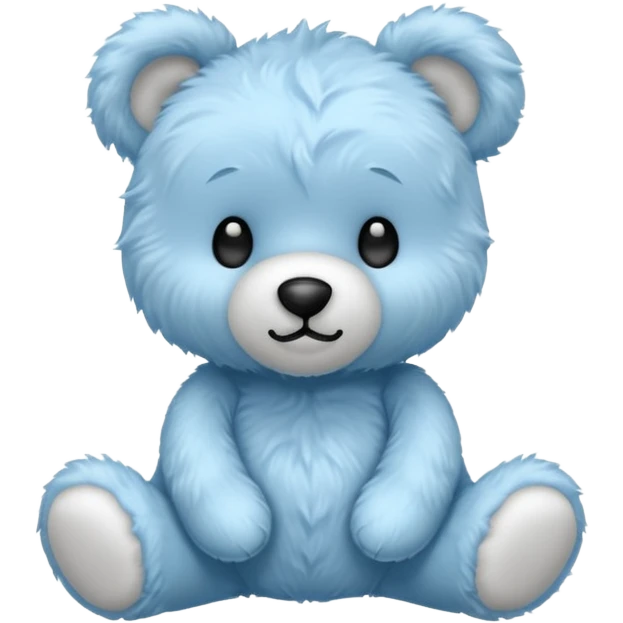 Ourse en peluche bleu claire emoji