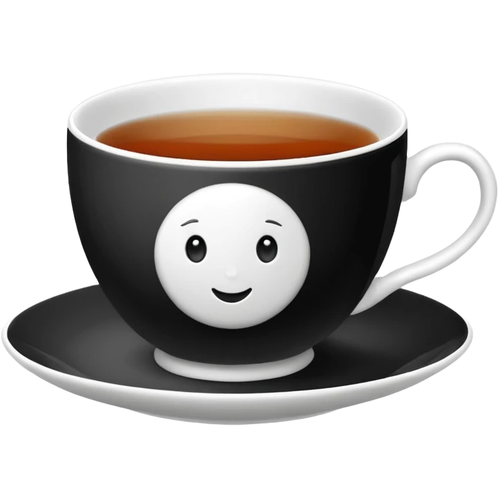  black and white tea cup emoji