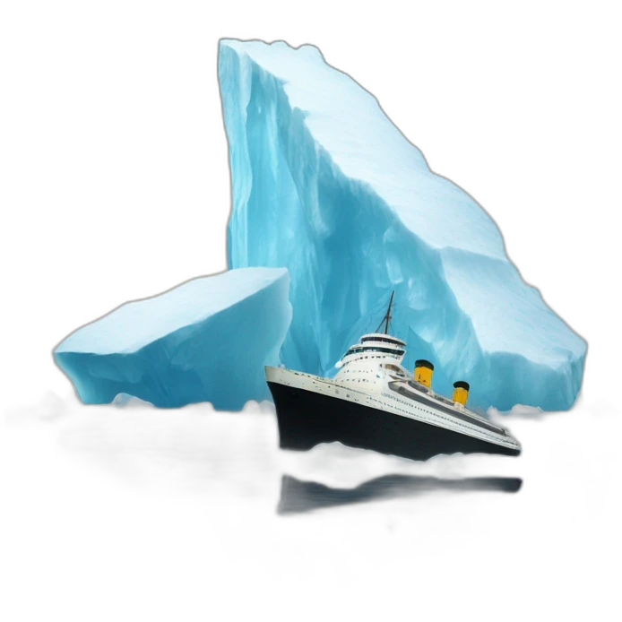 Iceberg got broken by titanic emoji