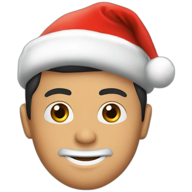 cr7 with christmas hat emoji