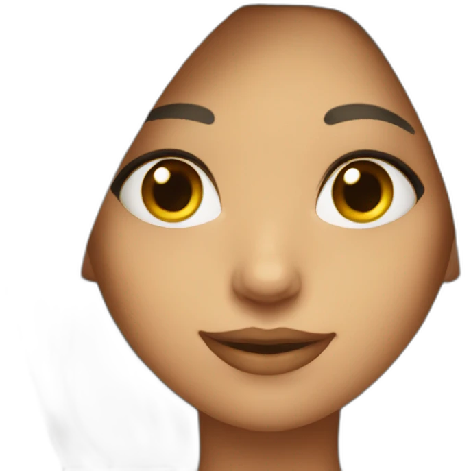 A pretty girl closeup emoji