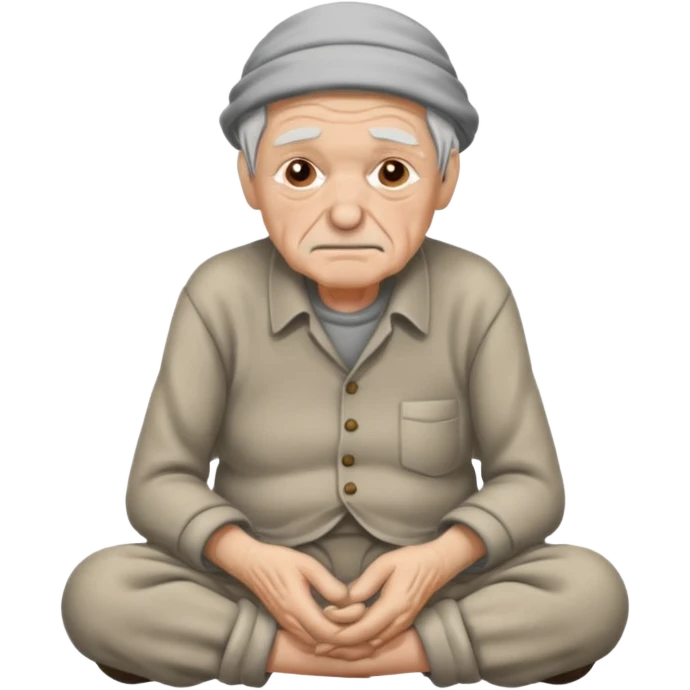 sitting weak old man  emoji