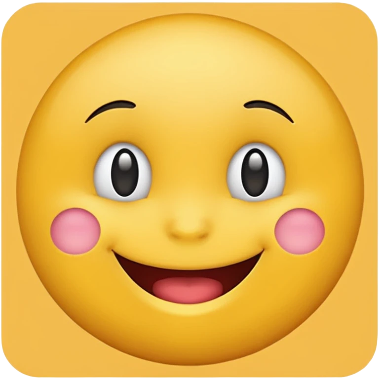 Emoji, yellow round teasing smile emoji