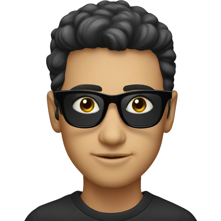 black skinny frame sunglasses no person emoji