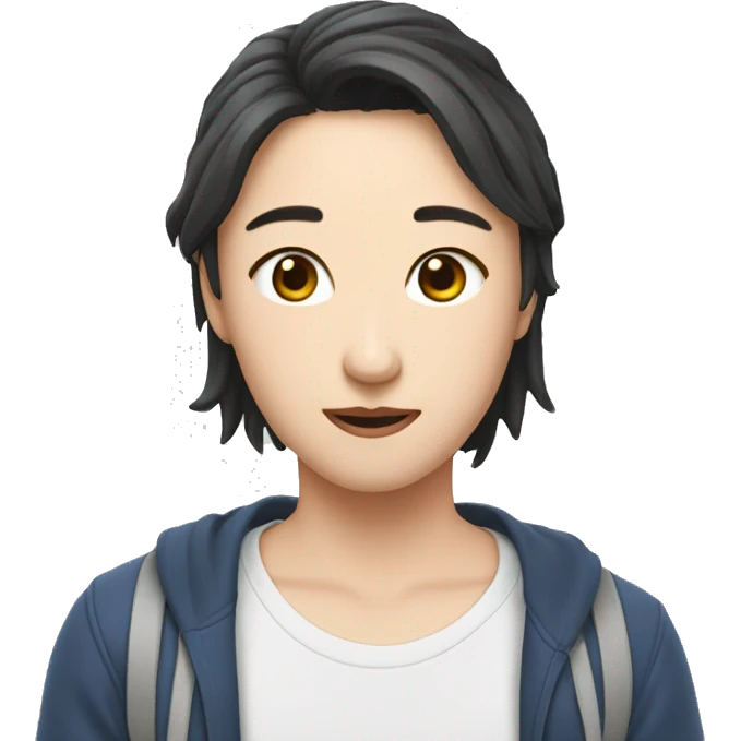 히피펌한 여성 emoji