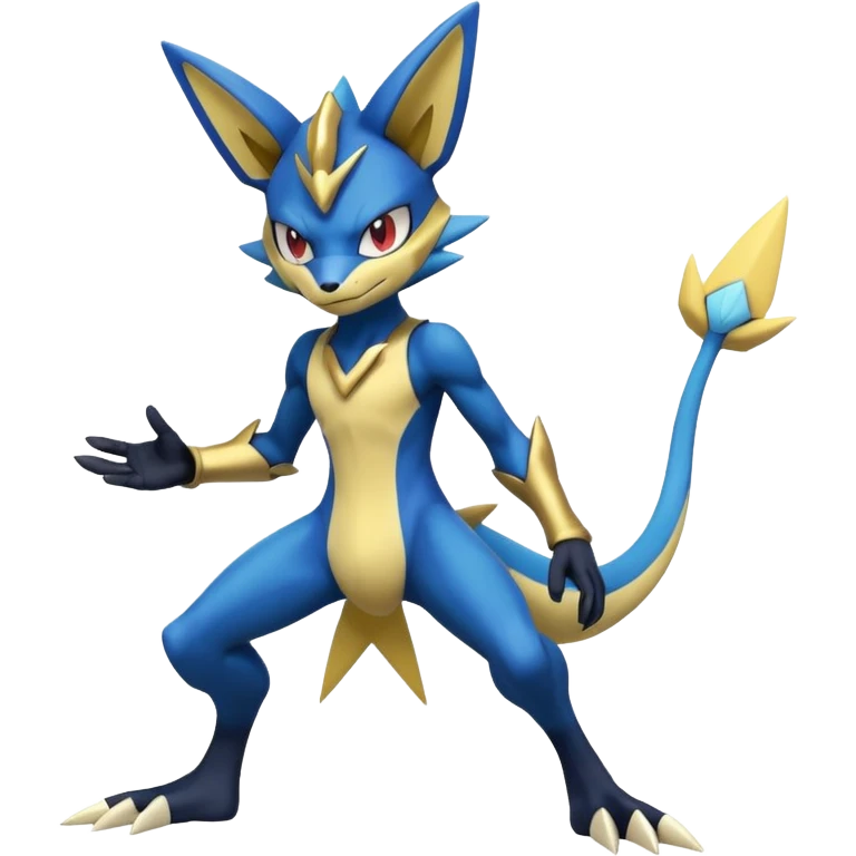 Zeraora-Greninja-Pokémon-fusion, full body emoji