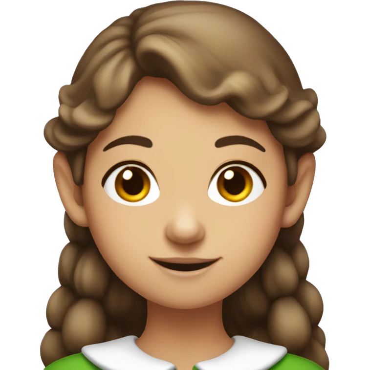 Christmas elf girl with brown hair emoji