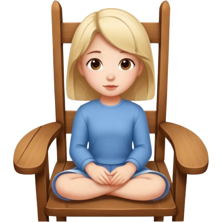 A uwu girl sitting by a chair. emoji
