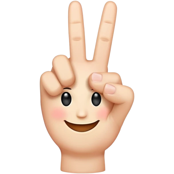 Smile face and middle finger emoji