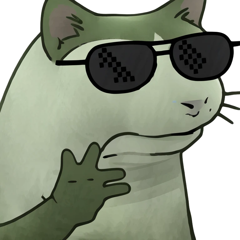 Cat with sunglasses emoji