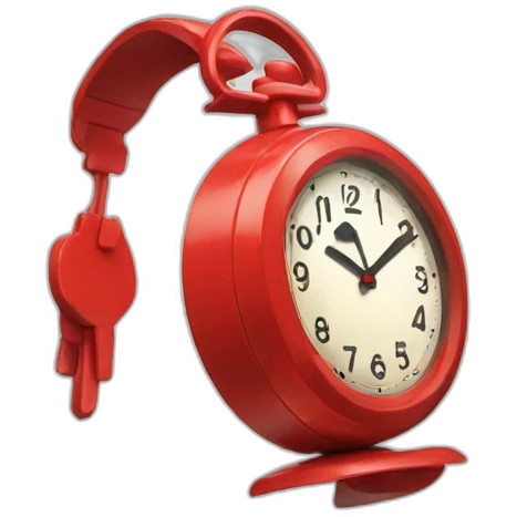 Reloj rojo emoji