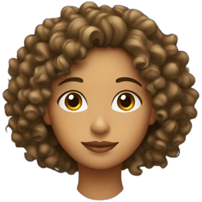 Latin curly woman emoji