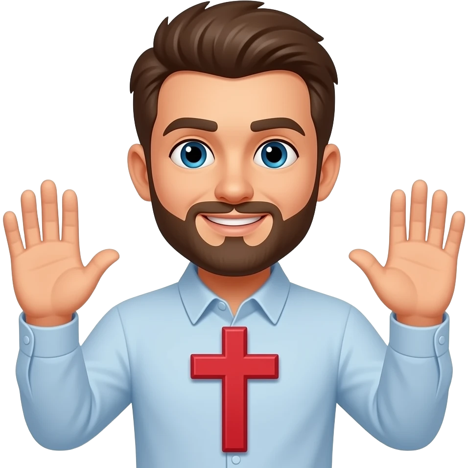 человек показует крест руками emoji