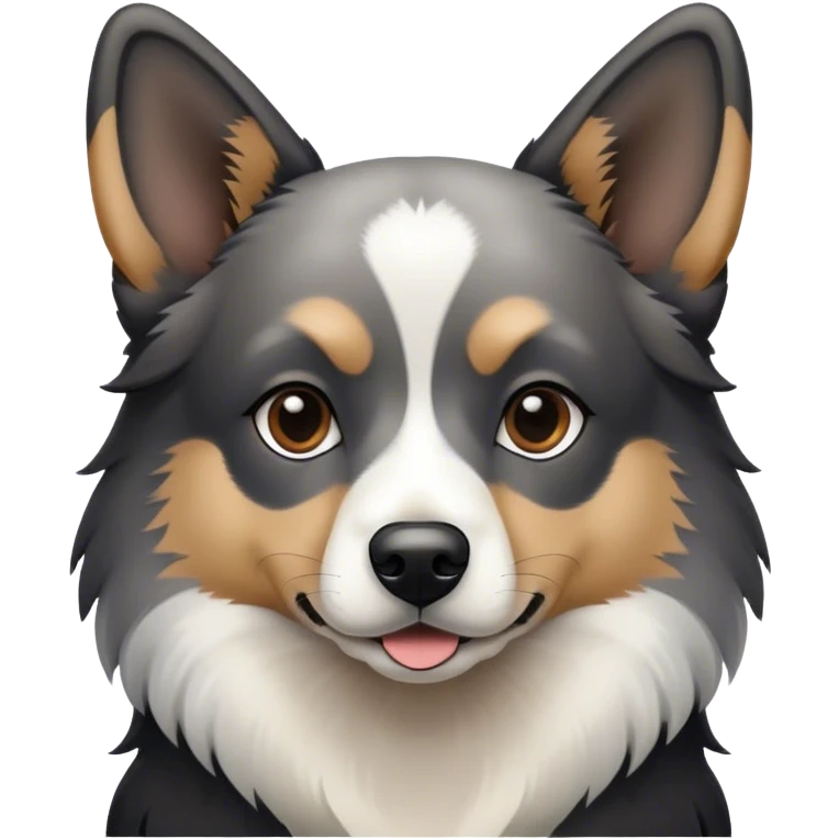 Dog shepdog grey white and black  emoji