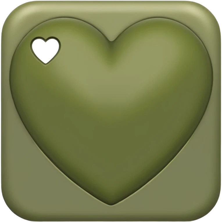 Olive green heart emoji