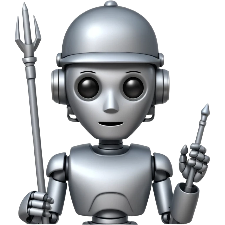 robot conductor, face only, with some staffs emoji