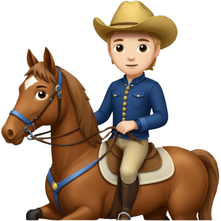 Zach riding a horse emoji