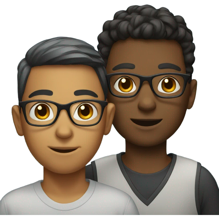 two boys with glasses emoji