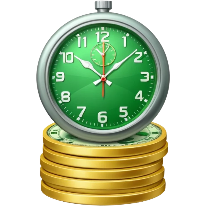 money and clock emoji