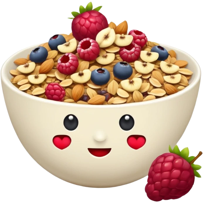 un jolie muesli au fruits rouges emoji