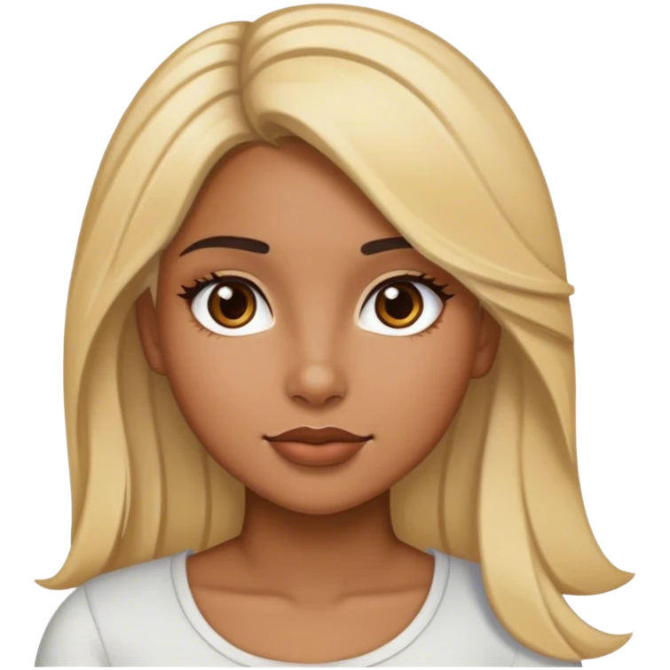 Latina girl with blonde highlights emoji