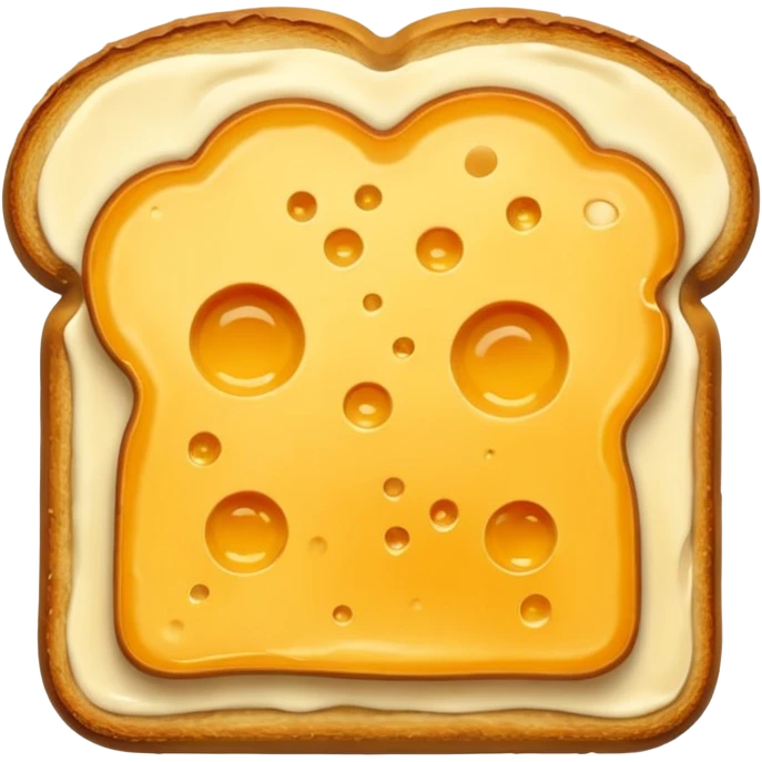 🍞🧀🍞 Closed cheese toast without a face emoji