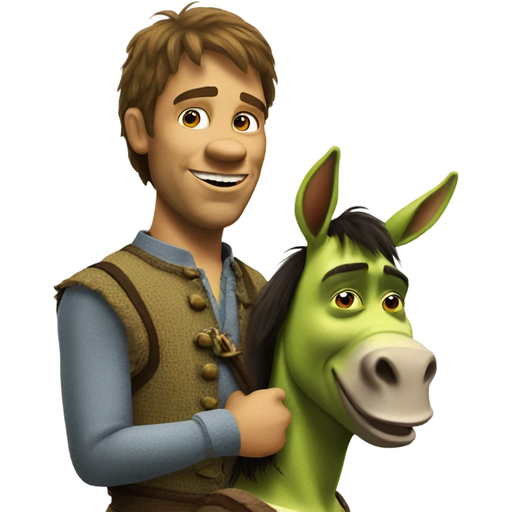 Shrek with donkey emoji