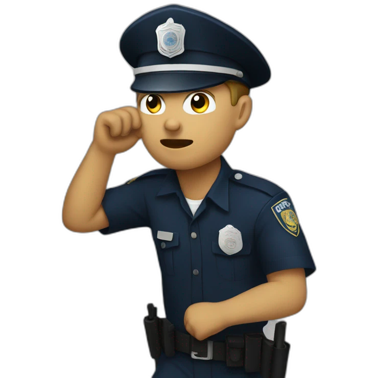 Police fighting manifestants  emoji